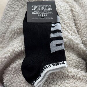 PINK Victoria's Secret Black and White Collegiate Socks